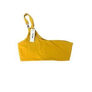 Slate Swim Mustard One Shoulder Bikini Swim Suit Top Size Small‎ New With Tag